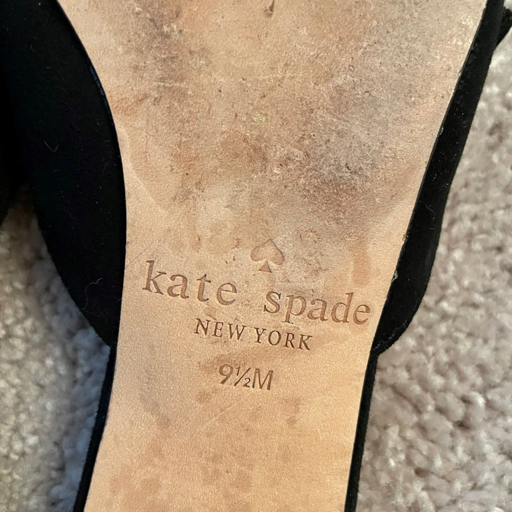 Kate Spade Suede Pointed Toe Ruffle Mule Size 9.5 - image 8